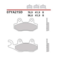 BREMBO FRONT BRAKE PADS KIT KAWASAKI KLX D-TRACKER 150 16-16-COD. 07YA21SD