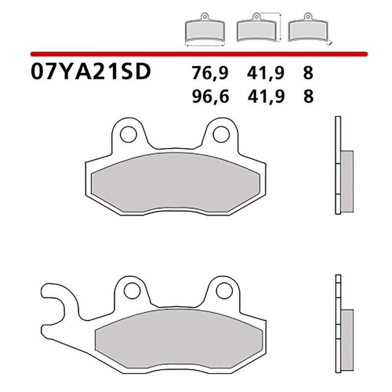 BREMBO FRONT BRAKE PADS KIT KAWASAKI KLX D-TRACKER 150 16-16-COD. 07YA21SD