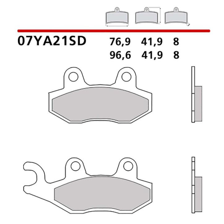 BREMBO FRONT BRAKE PADS KIT FOR KAWASAKI KLX D-TRACKER 150 16-16-COD. 07YA21SD