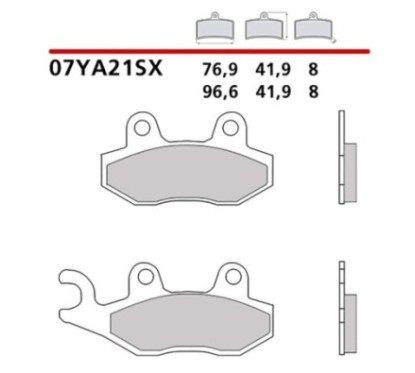 KIT DE PLAQUETTES DE FREIN AVANT BREMBO KAWASAKI KLX D-TRACKER 150 16-16-COD. 07YA21SX