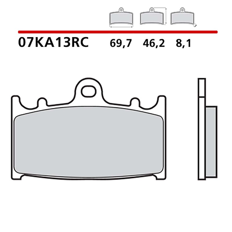 BREMBO FRONT BRAKE PADS KIT KAWASAKI KLZ VERSYS 1000 12-14-COD. 07KA13RC