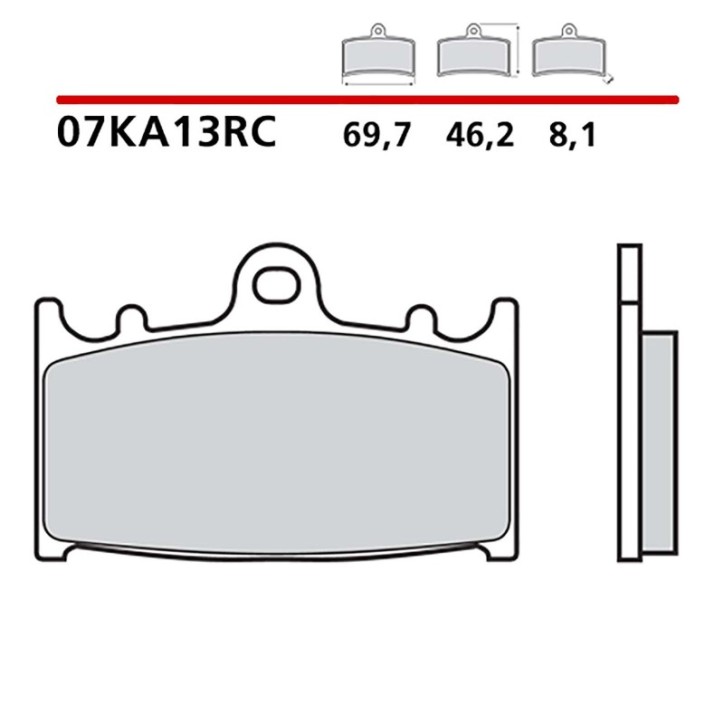 BREMBO FRONT BRAKE PADS KIT FOR KAWASAKI KLZ VERSYS 1000 12-14-COD. 07KA13RC