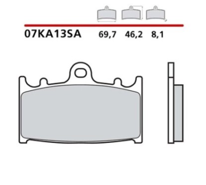 BREMBO FRONT BRAKE PADS KIT KAWASAKI KLZ VERSYS 1000 12-14-COD. 07KA13SA