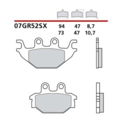 BREMBO FRONT BRAKE PADS KIT KAWASAKI KVF BRUTE FORCE 2X4 12-17-07GR52SX