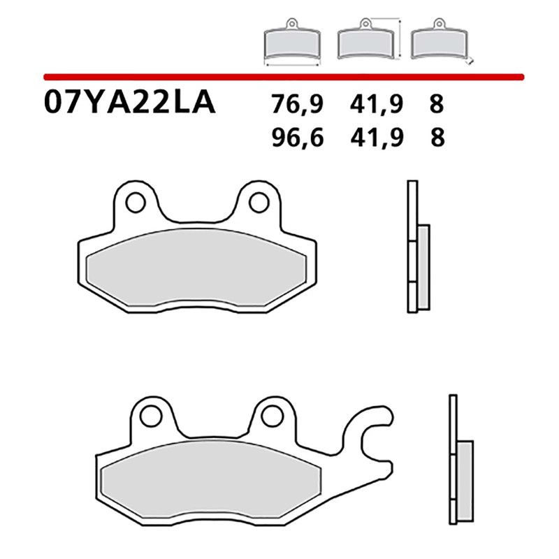 BREMBO FRONT BRAKE PADS KIT KAWASAKI KVF BRUTE FORCE 750 08-14-COD. 07YA22LA