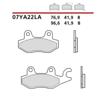 KIT DE PASTILLAS DE FRENO DELANTERO BREMBO KAWASAKI KVF FUERZA BRUTA 750 08-14-COD. 07YA22LA