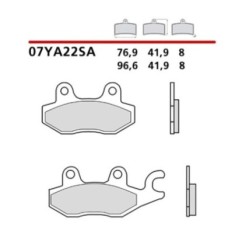 BREMBO FRONT BRAKE PADS KIT KAWASAKI KVF BRUTE FORCE 750 08-14-COD. 07YA22SA