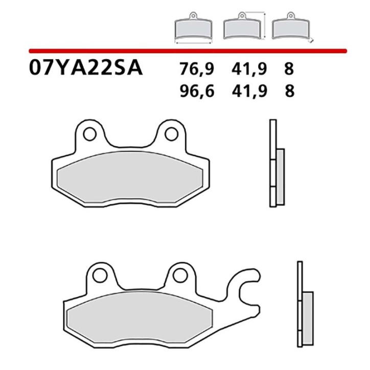 BREMBO FRONT BRAKE PADS KIT FOR KAWASAKI KVF BRUTE FORCE 750 08-14-COD. 07YA22SA