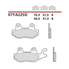 BREMBO FRONT BRAKE PADS KIT KAWASAKI KVF BRUTE FORCE 750 08-14-COD. 07YA22SD