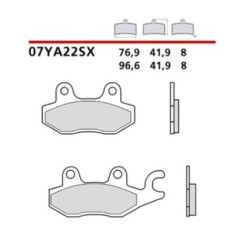 BREMBO FRONT BRAKE PADS KIT KAWASAKI KVF BRUTE FORCE 750 08-14-COD. 07YA22SX