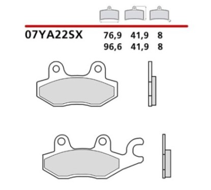 BREMBO VORDERRADBREMSBELAGE-KIT KAWASAKI KVF BRUTE FORCE 750 08-14-COD. 07YA22SX