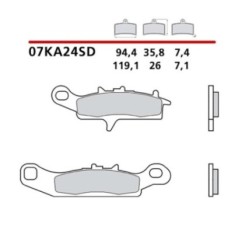 BREMBO VORDERRADBREMSBELAGE-KIT KAWASAKI KVF BRUTE FORCE 4X4 05-11-07KA24SD