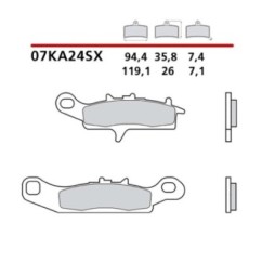 BREMBO VORDERRADBREMSBELAGE-KIT KAWASAKI KVF BRUTE FORCE 4X4 05-11-07KA24SX