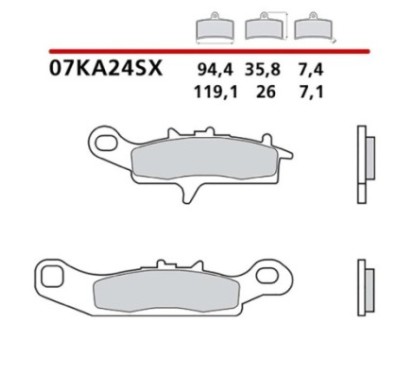 BREMBO FRONT BRAKE PADS KIT KAWASAKI KVF BRUTE FORCE 4X4 05-11-07KA24SX