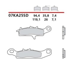 BREMBO FRONT BRAKE PADS KIT KAWASAKI KVF BRUTE FORCE 4X4 05-11-07KA25SD