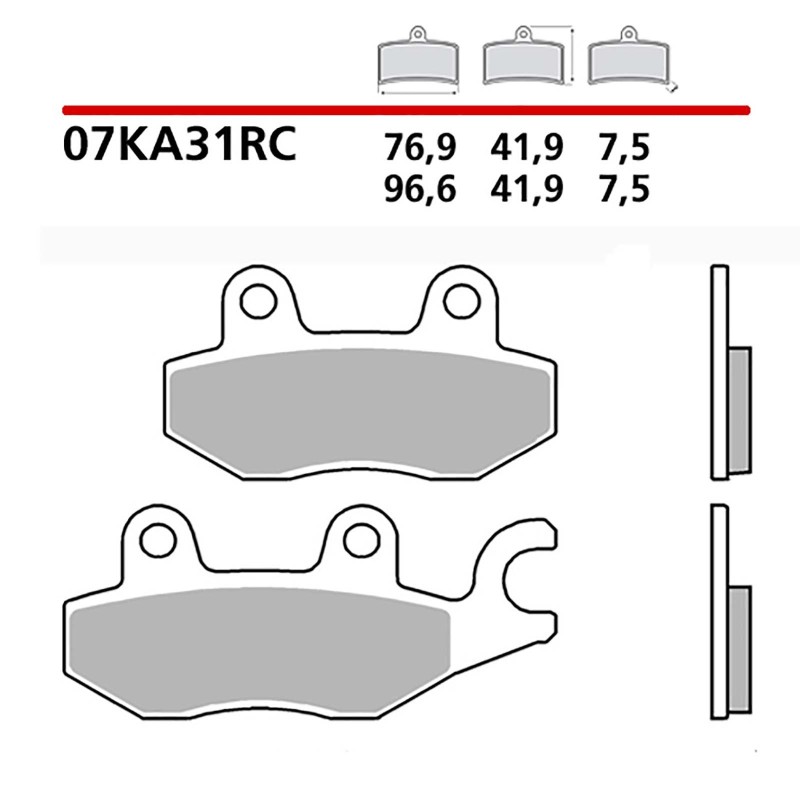 KIT DE PASTILLAS DE FRENO DELANTERO BREMBO KAWASAKI NINJA SL 250 ABS 15-16-COD. 07KA31RC