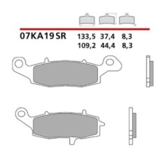 KIT DE PASTILLAS DE FRENO DELANTERO BREMBO KAWASAKI VN CLASSIC FI 1500 00-02-COD. 07KA19SR