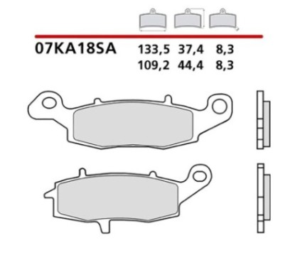 BREMBO KIT PASTIGLIE FRENO ANTERIORE KAWASAKI VN CLASSIC TOURER 1600 05-08