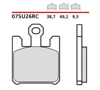 BREMBO FRONT BRAKE PADS KIT KAWASAKI VN MEAN STREAK 04-08-07SU26RC