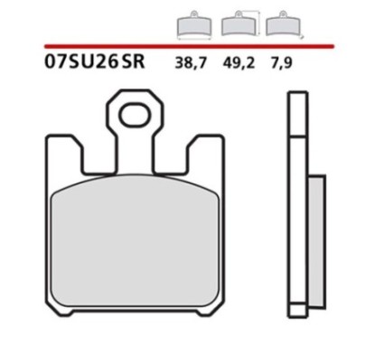 BREMBO FRONT BRAKE PADS KIT KAWASAKI VN MEAN STREAK 04-08-07SU26SR