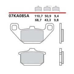 BREMBO FRONT BRAKE PADS KIT KAWASAKI VN VULCAN LTD 500 02-02-07KA08SA