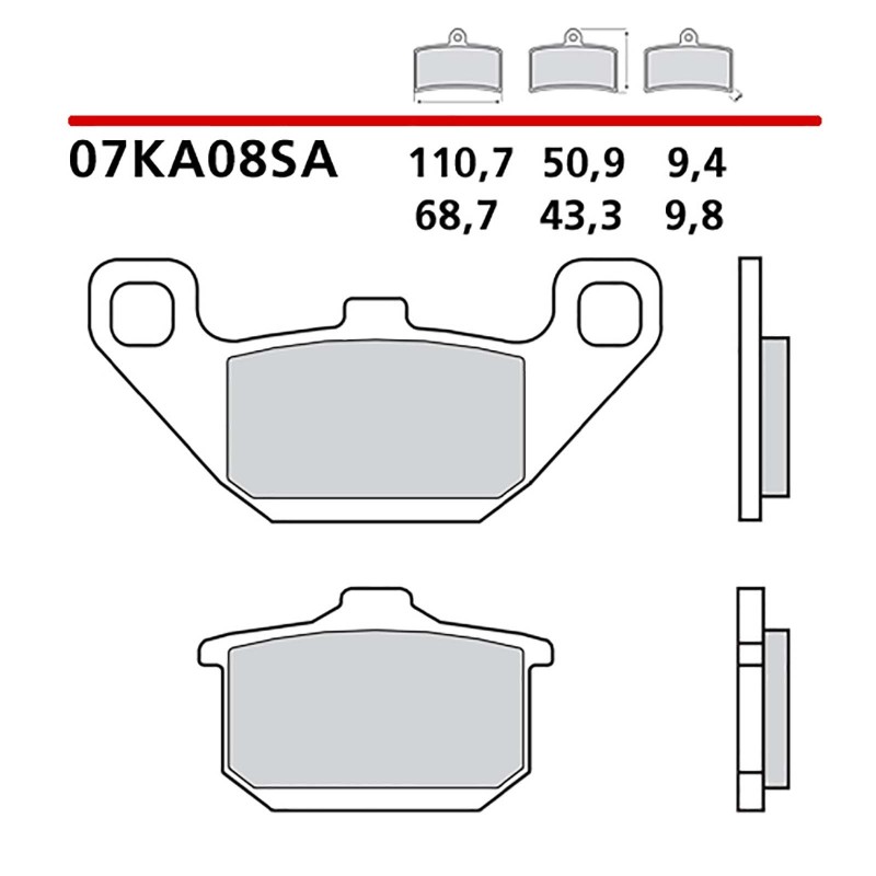 BREMBO FRONT BRAKE PADS KIT KAWASAKI VN VULCAN LTD 500 02-02-07KA08SA