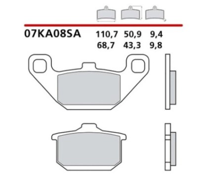 KIT DE PASTILLAS DE FRENO DELANTERO BREMBO KAWASAKI VN VULCAN LTD 500 02-02-07KA08SA