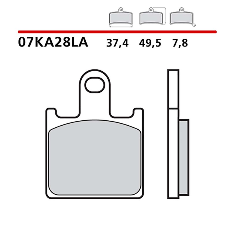 BREMBO FRONT BRAKE PADS KIT KAWASAKI Z750 R BLACK ED. 12-CODE. 07KA28LA