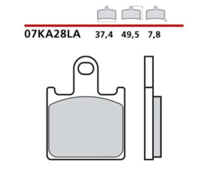 BREMBO FRONT BRAKE PADS KIT KAWASAKI Z750 R BLACK ED. 12-CODE. 07KA28LA