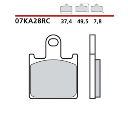 KIT DE PLAQUETTES DE FREIN AVANT BREMBO KAWASAKI Z750 R NOIR ED. 12-CODE. 07KA28RC