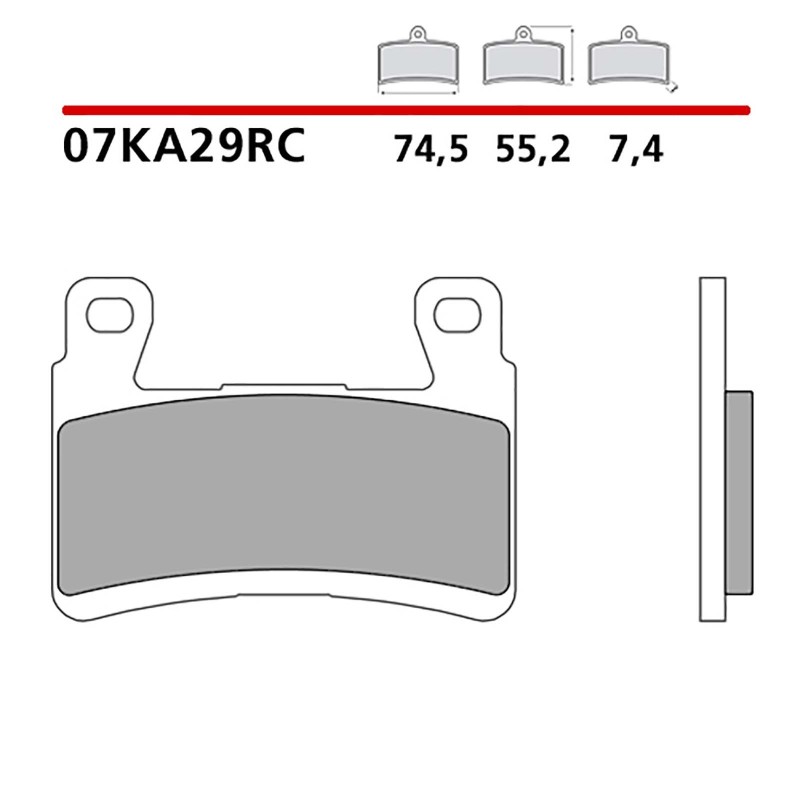 BREMBO FRONT BRAKE PADS KIT KAWASAKI ZX-6R ABS 636 13-16-COD. 07KA29RC