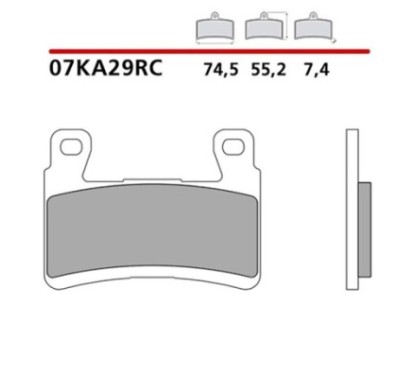 KIT DE PLAQUETTES DE FREIN AVANT BREMBO KAWASAKI ZX-6R ABS 636 13-16-COD. 07KA29RC