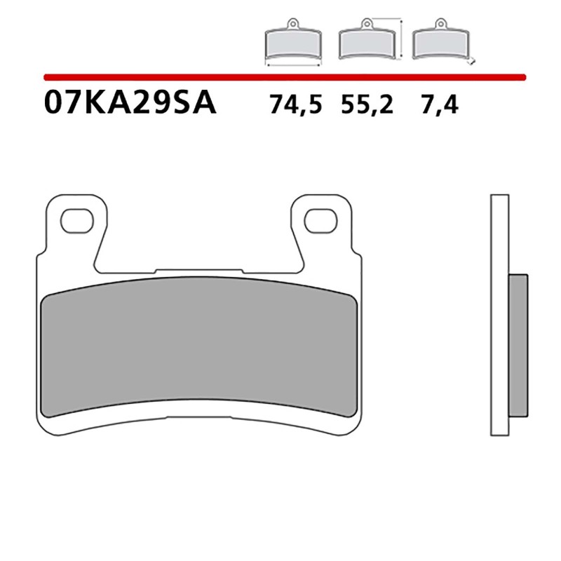 BREMBO FRONT BRAKE PADS KIT KAWASAKI ZX-6R ABS 636 13-16-COD. 07KA29SA