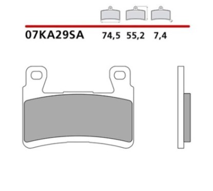 BREMBO VORDERRADBREMSBELAGE-KIT KAWASAKI ZX-6R ABS 636 13-16-COD. 07KA29SA