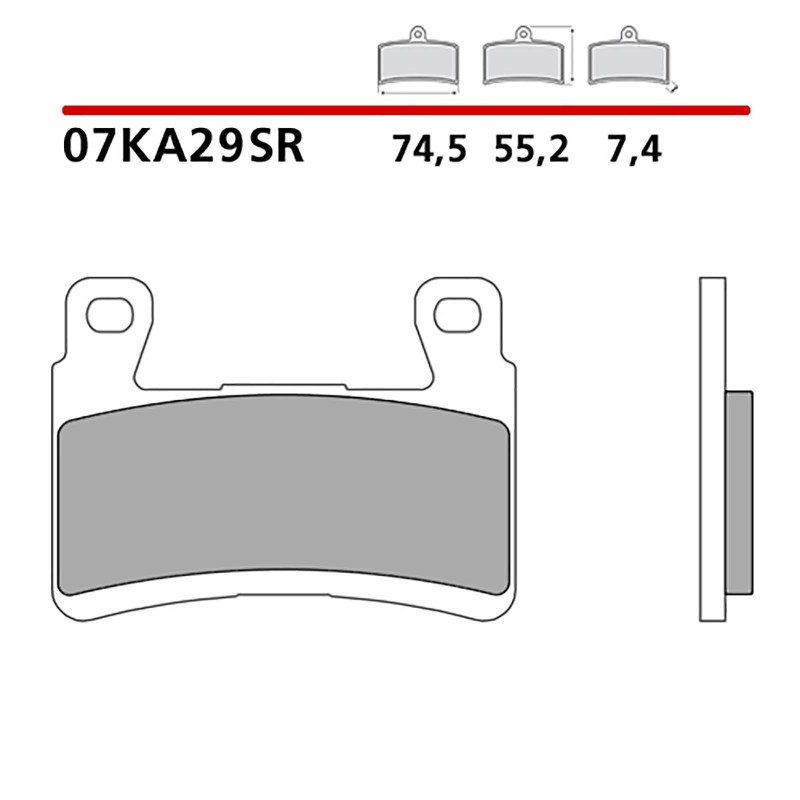 BREMBO FRONT BRAKE PADS KIT KAWASAKI ZX-6R ABS 636 13-16-COD. 07KA29SR