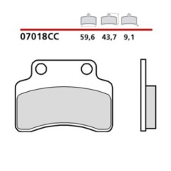 KIT DE PASTILLAS DE FRENO DELANTERO BREMBO KEEWAY MATRIX RACING DEPORTE 125 10-07018