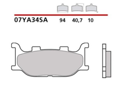 KIT DE PLAQUETTES DE FREIN AVANT BREMBO KEEWAY SUPER SHADOW 250 06-08-COD. 07YA34SA