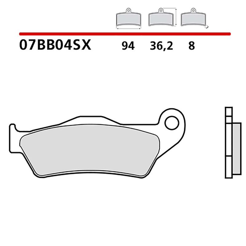 brembo kit pastiglie freno ant monta su ktm rally factory replica 660 03 07 07bb04sx