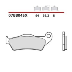 KIT DE PASTILLAS DE FRENO DELANTERO BREMBO KTM SC LC4 SUPERCOMPETICION 94-00-COD. 07BB04SX