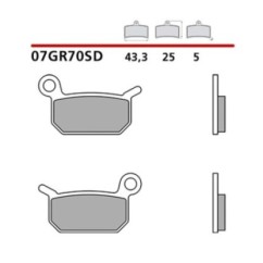 BREMBO FRONT BRAKE PADS KIT KTM SX FACTORY ED. 50 21-21-COD. 07GR70SD