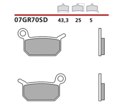 BREMBO FRONT BRAKE PADS KIT KTM SX FACTORY ED. 50 21-21-COD. 07GR70SD