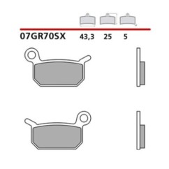 BREMBO FRONT BRAKE PADS KIT KTM SX FACTORY ED. 50 21-21-COD. 07GR70SX