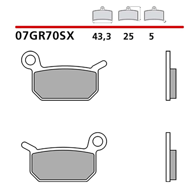 BREMBO FRONT BRAKE PADS KIT KTM SX FACTORY ED. 50 21-21-COD. 07GR70SX