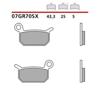 KIT DE PLAQUETTES DE FREIN AVANT BREMBO KTM SX USINE ED. 50 21-21-COD. 07GR70SX