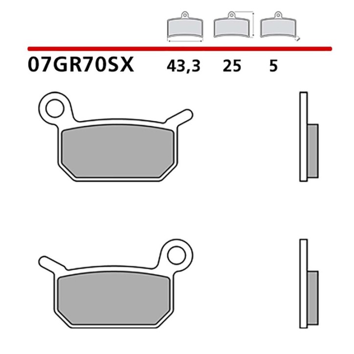 BREMBO FRONT BRAKE PADS KIT FOR KTM SX FACTORY ED. 50 21-21-COD. 07GR70SX