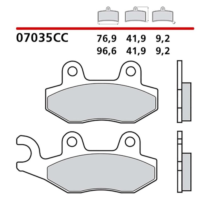 KIT DE PASTILLAS DE FRENO DELANTERO BREMBO PARA KYMCO AGILITY RS DESNUDO 50 10-14-COD. 07035