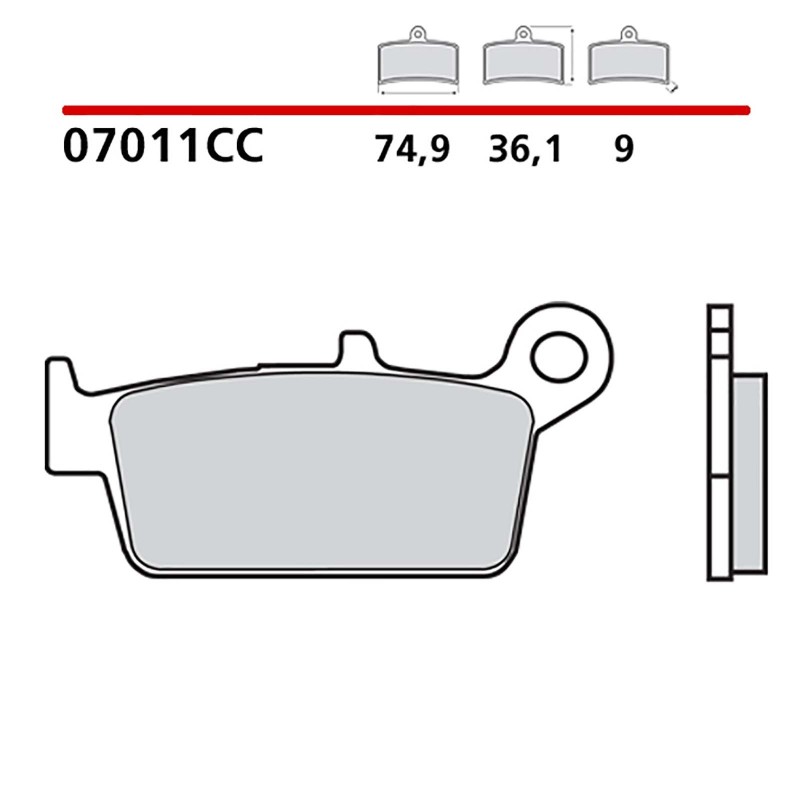 BREMBO FRONT BRAKE PADS KIT KYMCO COBRA EXCLUSIVE 50 01-06-COD. 07011