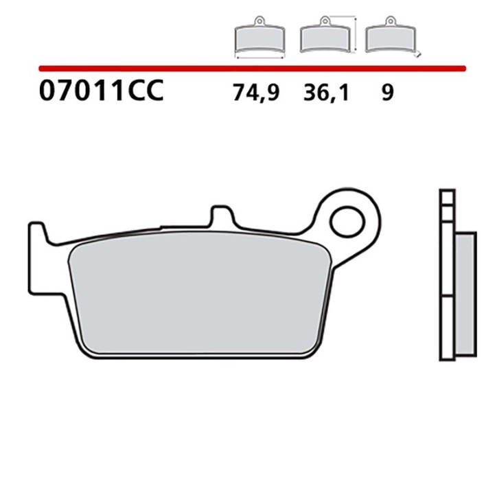 BREMBO KIT PASTIGLIE FRENO ANT. PER KYMCO COBRA EXCLUSIVE 50 01-06-COD. 07011