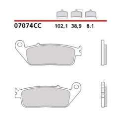 BREMBO FRONT BRAKE PADS KIT KYMCO DOWNTOWN I 300 ABS 09-14-COD. 07074