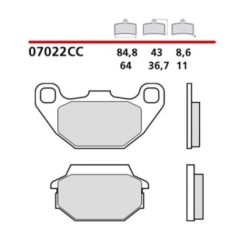 BREMBO FRONT BRAKE PADS KIT KYMCO PEOPLE ONE I 125 13-16-COD. 07022